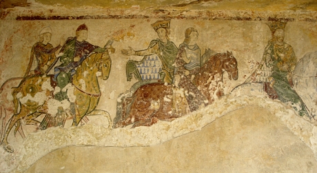 Chasse_royale,_fresque_de_la_chapelle_Sainte-Radegonde.JPG
