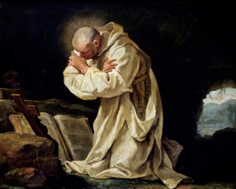 Jean Bernard Restout - St Bruno Praying in the Desert 1763.jpg