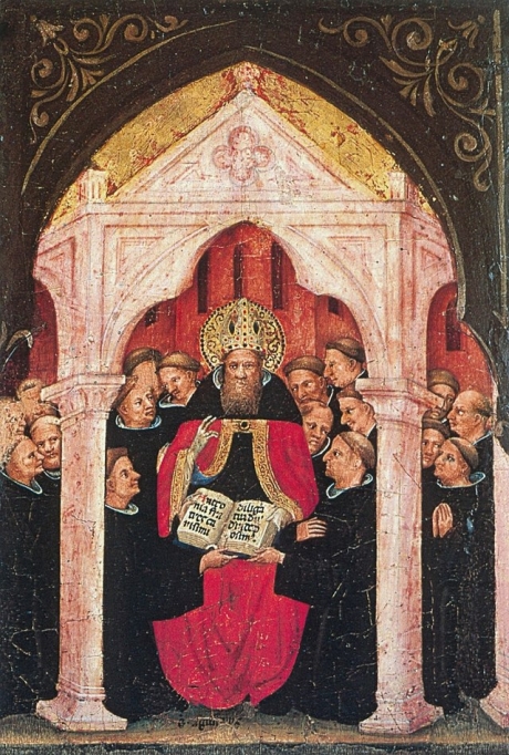 640px-10_Nicolo_di_Pietro,_1413-15._The_Saint_Augustine_Gives_the_Rules_to_His_Followers._Pinacoteca,_Vatican..jpg